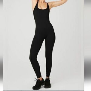 ALO Yoga Black Full-Length Bodysuit